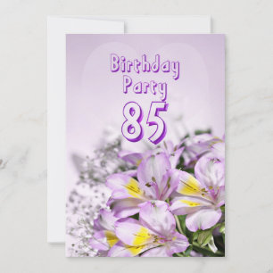 Birthday party invitation 85 years old