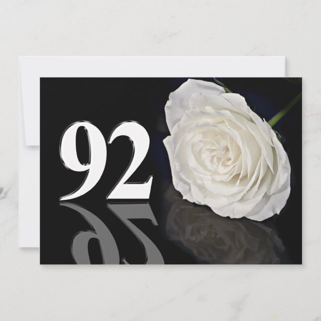 Birthday party invitation 92 years old (Front)