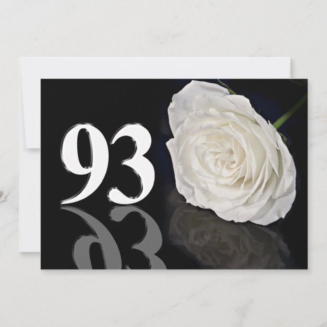 Birthday party invitation 93 years old (Front)