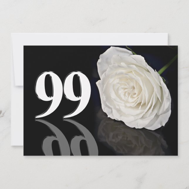 Birthday party invitation 99 years old (Front)