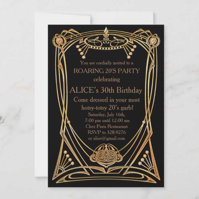 Birthday Party Invitation Any age (Front)