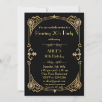 Invitation anniversaire 50 Gatsby