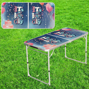 Birthday Party Invitation Beer Pong Table