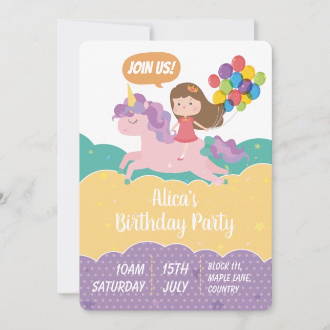 Birthday Party Invitation Card (Front)