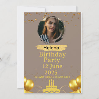 Birthday party invitation card | personalizable