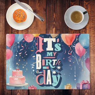 Birthday Party Invitation Cloth Placemat