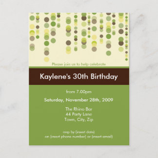 BIRTHDAY PARTY INVITATION :: discotek 4 Postcard