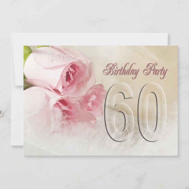 Birthday party invitation for 60 years (Front)
