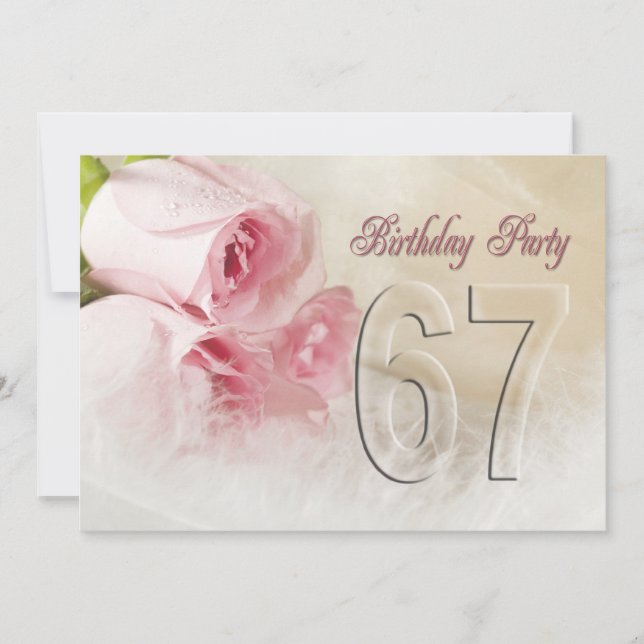 Birthday party invitation for 67 years (Front)