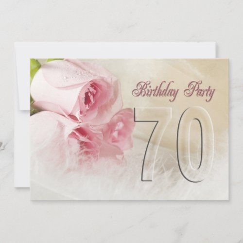 Birthday party invitation for 70 years