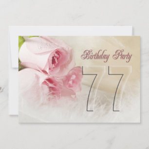 Birthday party invitation for 77 years