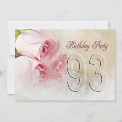 Birthday party invitation for 93 years