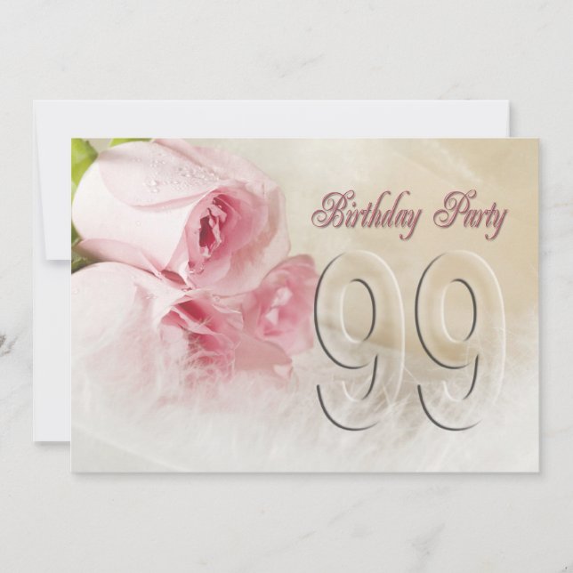 Birthday party invitation for 99 years (Front)