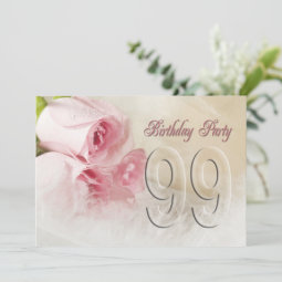 Birthday party invitation for 99 years | Zazzle