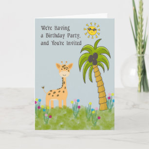 Birthday Party Invitation, for a Party at the Zoo Invitation