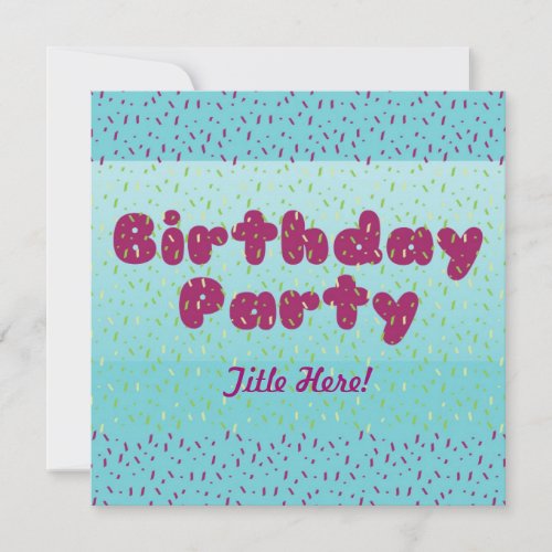 Birthday Party Invitation - For Children #2