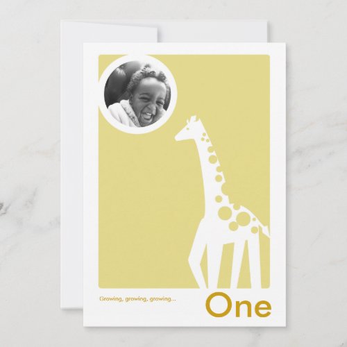 Birthday Party Invitation Gentle Giraffe