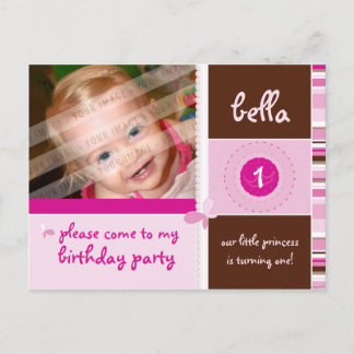 BIRTHDAY PARTY INVITATION :: grace - girl Postcard