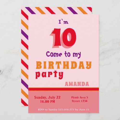 Birthday Party Invitation Kids Personalizable