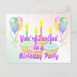 Birthday Party Invitation Postcard