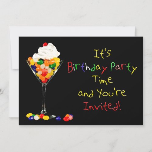 Birthday Party Invitation  Sundae Jelly Beans