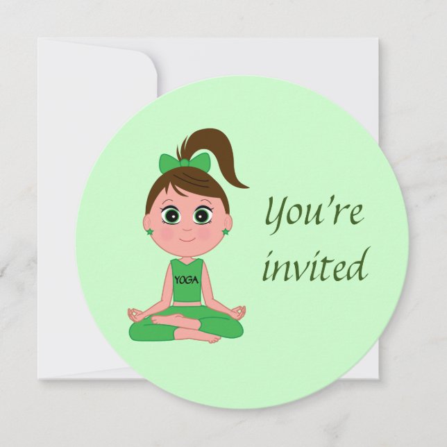 Birthday Party Invitation to a Yoga Party (Front)