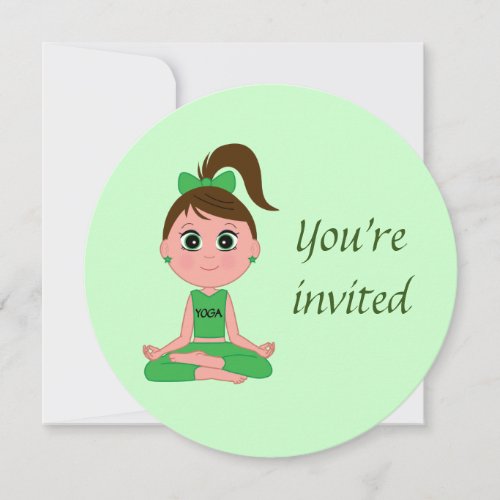 Birthday Party Invitation to a Yoga Party