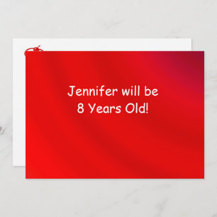 Birthday Party Invitation, Two-Sided, Red Gradient Invitation