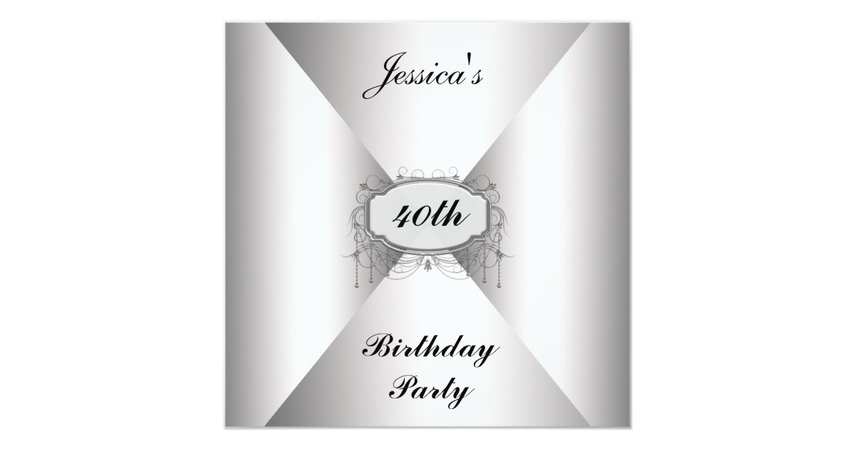 Birthday Party Invitation White envelope
