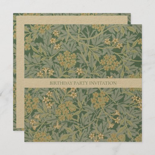 BIRTHDAY PARTY INVITATION  WILLIAM MORRIS