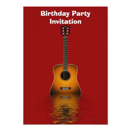 Guitar Shaped Invitations 10