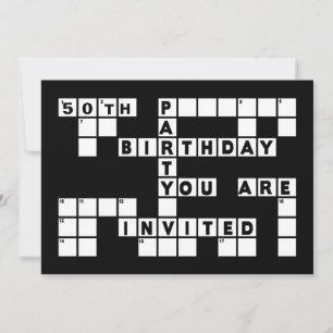 BIRTHDAY PARTY INVITATION (YOUR AGE -CROSSWORD)