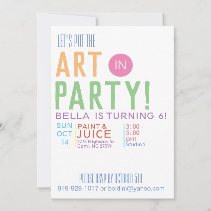 Birthday Party invitations