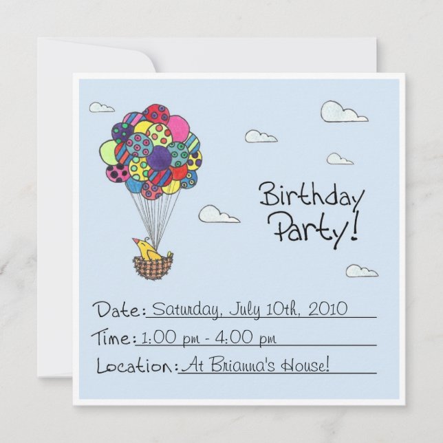 Birthday Party Invitations (Front)