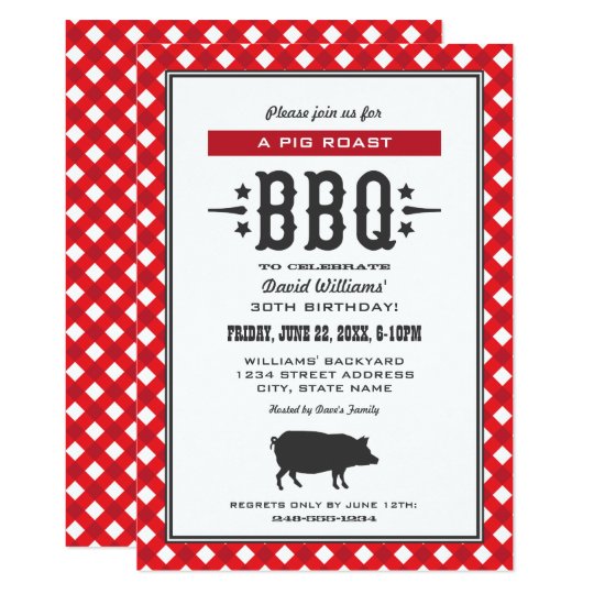 Birthday Party Invitations Backyard BBQ Theme