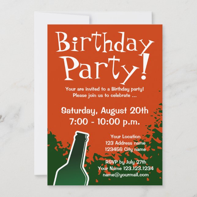 Birthday party invitations | Custom invites (Front)