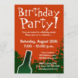 Birthday party invitations Custom invites