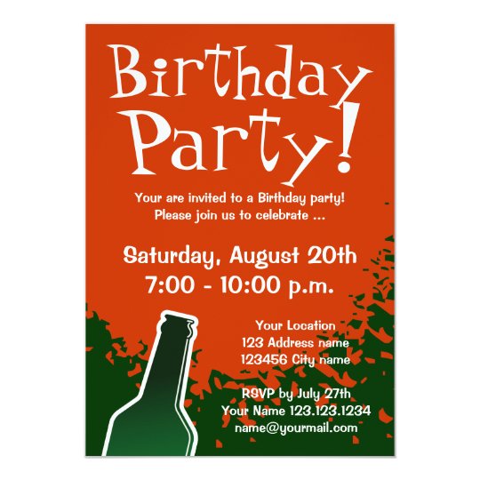 Birthday party invitations Custom invites