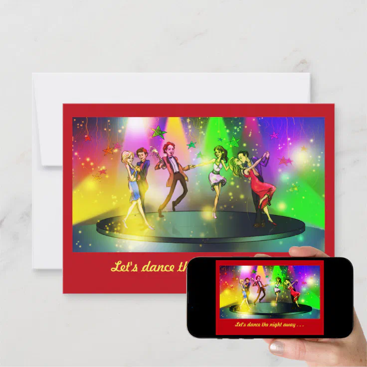 Birthday Party Invite (Dancing) BYOB Personalize Zazzle