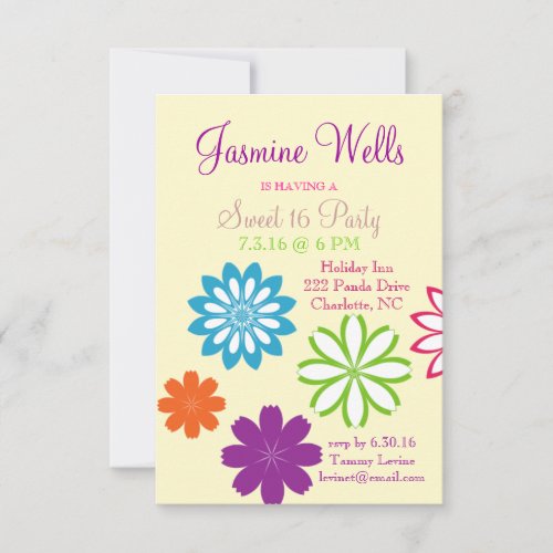 Birthday Party Invite | 'Pretty Sweet' 16