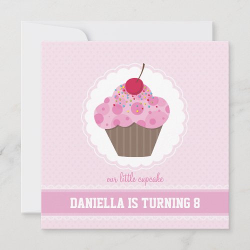 BIRTHDAY PARTY INVITES :: cupcake 6SQ