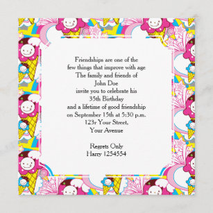 Manga Birthday Invitations Zazzle