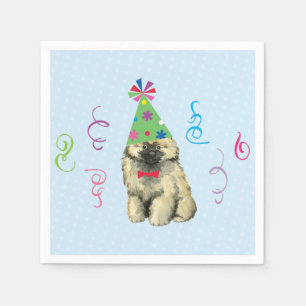 Birthday Party Keeshond Napkins
