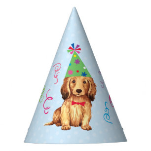 Birthday Party Longhaired Dachshund Hat