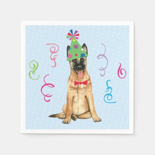 Birthday Party Malinois Napkins