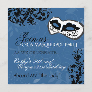Birthday Party Masquerade Invitation