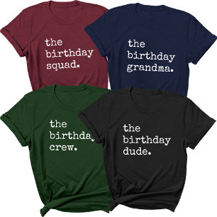Birthday Party Matching Group Vintage Cool Custom T-Shirt