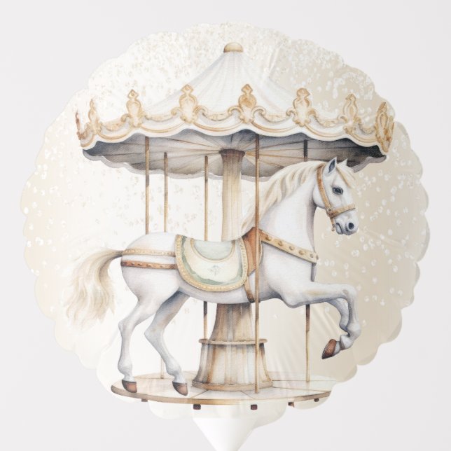 Birthday Party Merry Go Round Circus Carnival Balloon (Front)