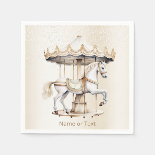 Birthday Party Merry Go Round Circus Carnival Napkins