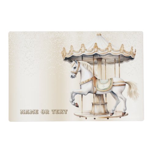 Birthday Party Merry Go Round Circus Carnival Placemat